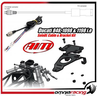 AIM Kit Staffa Montaggio SoloDL con Cavo per Ducati 848 / 1098 / 1198 i.e