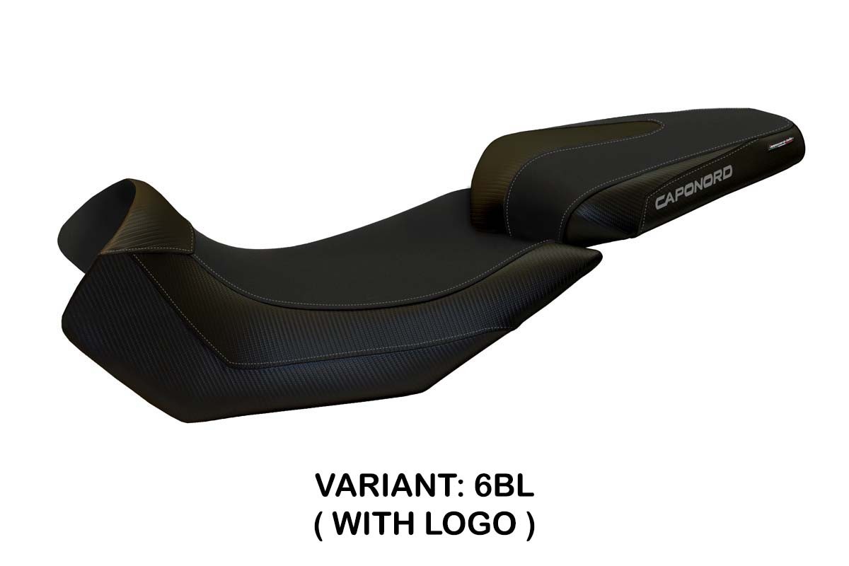 Rivestimento sella TPZ Nuoro 2 Logo nero Aprilia Caponord 1200 2013-2017