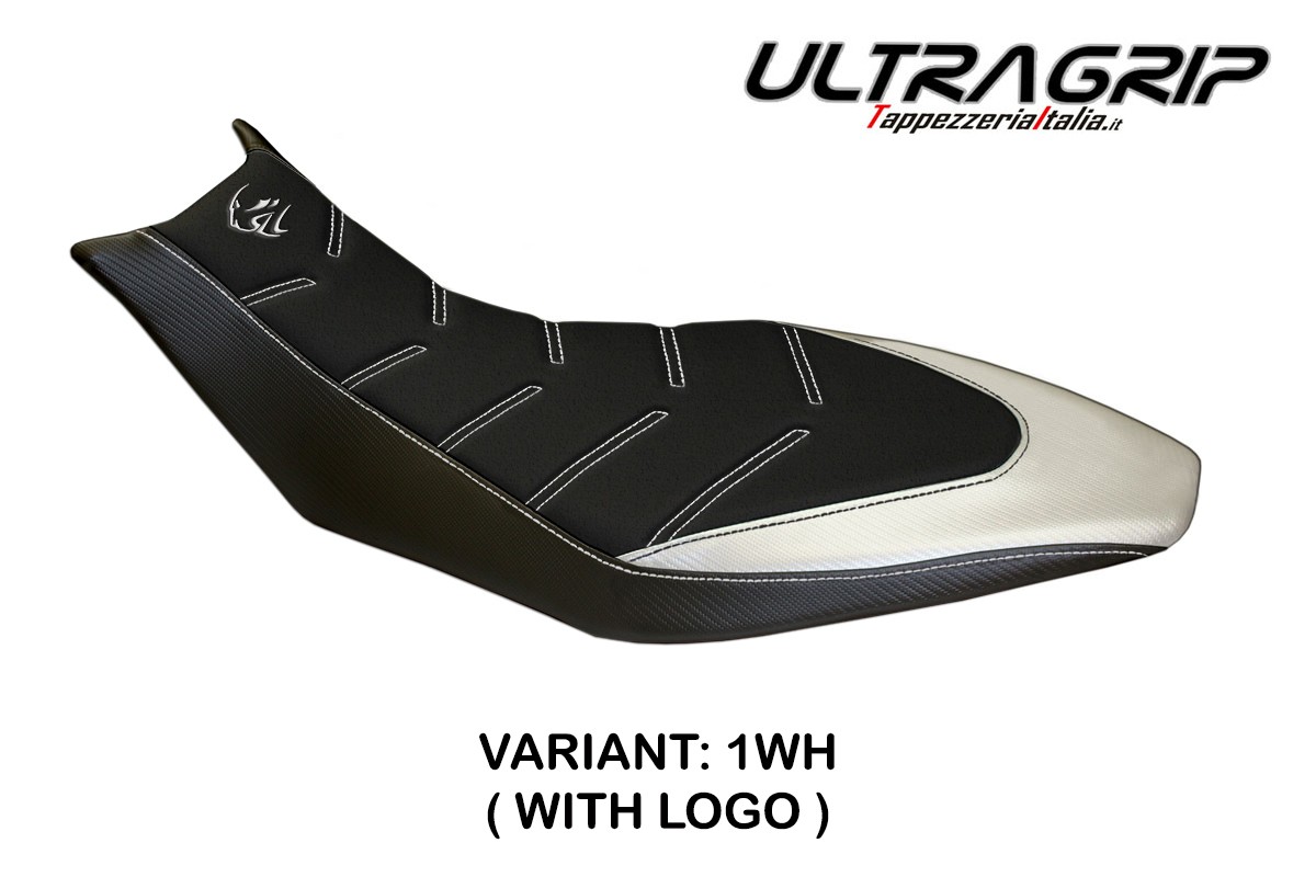 Rivestimento sella TPZ Trieste Ultragrip Logo bianco Aprilia Dorsoduro 750/900/1200 2010-2020