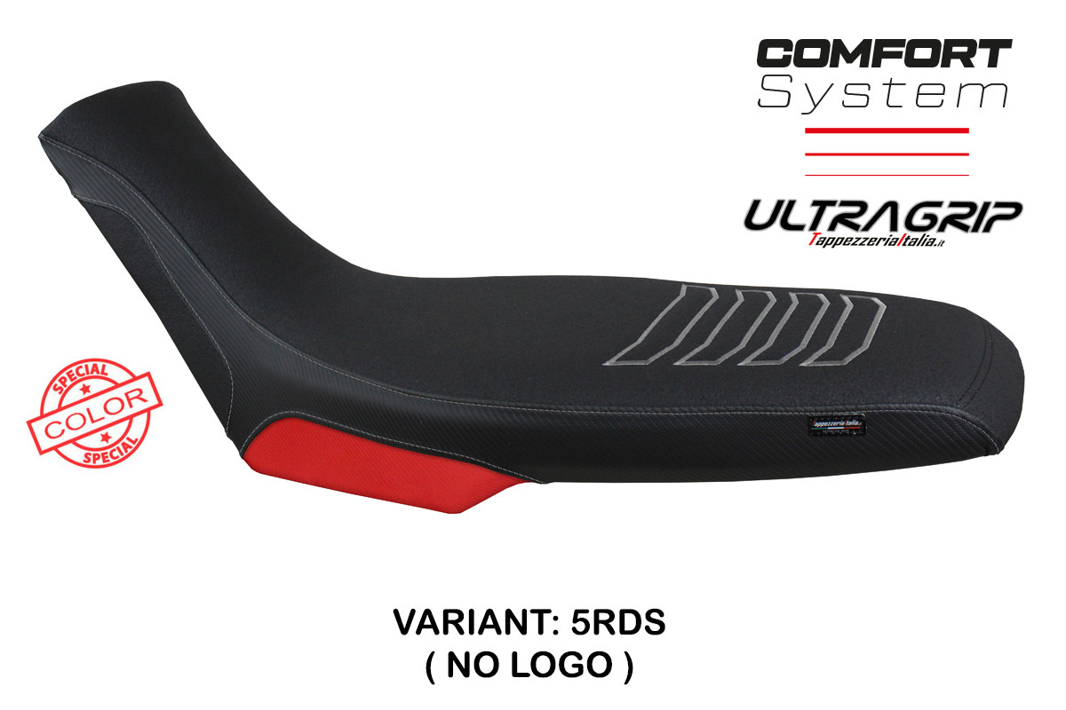 TPZ Boras Comfort Special red-Silver Saddle covering Aprilia Tuareg 660 2021-2025