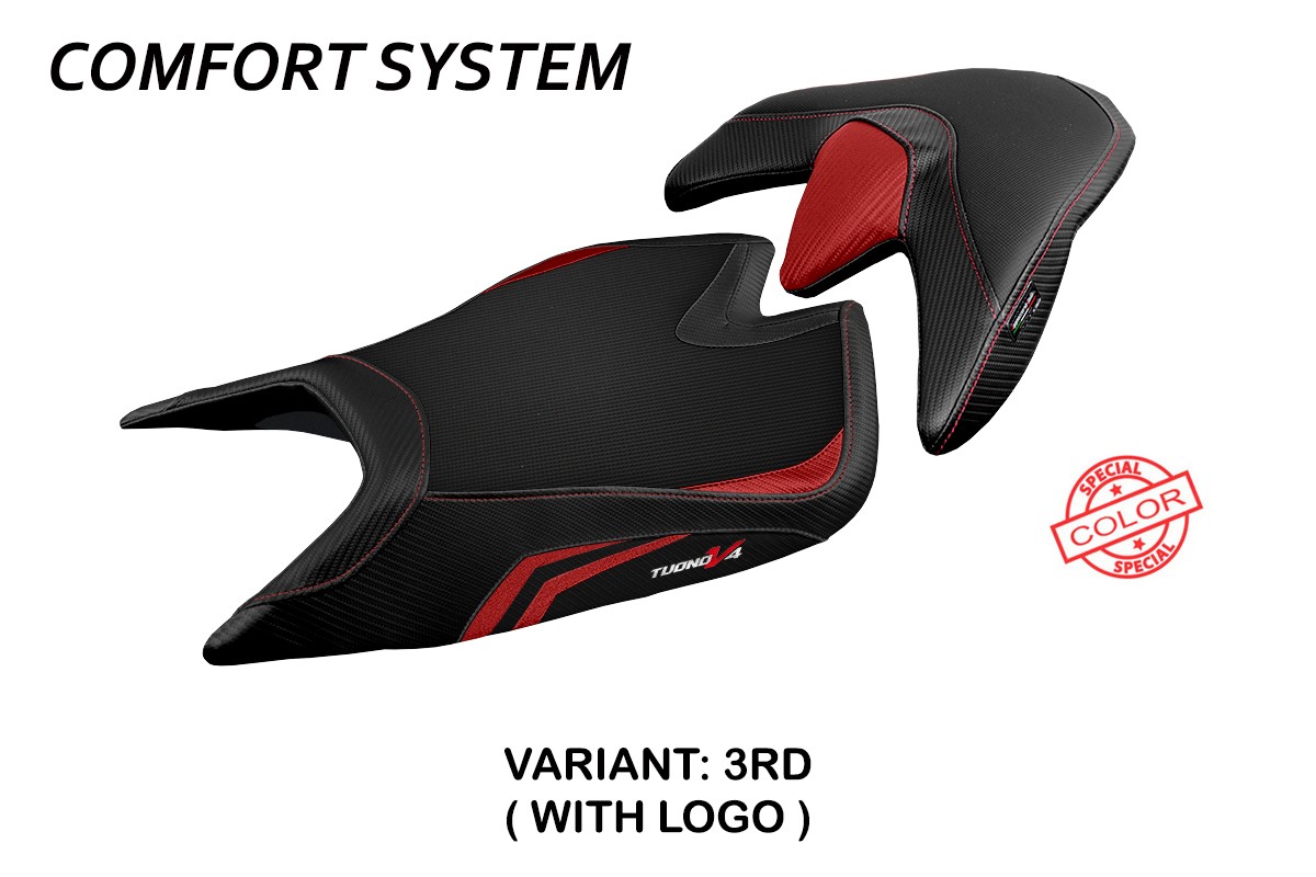 Rivestimento sella TPZ Zuera Comfort Logo Special rosso Aprilia Tuono V4 2021-2025