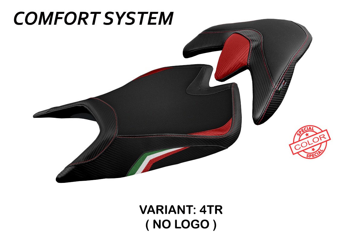 Rivestimento sella TPZ Zuera Comfort Special tricolore Aprilia Tuono V4 2021-2025