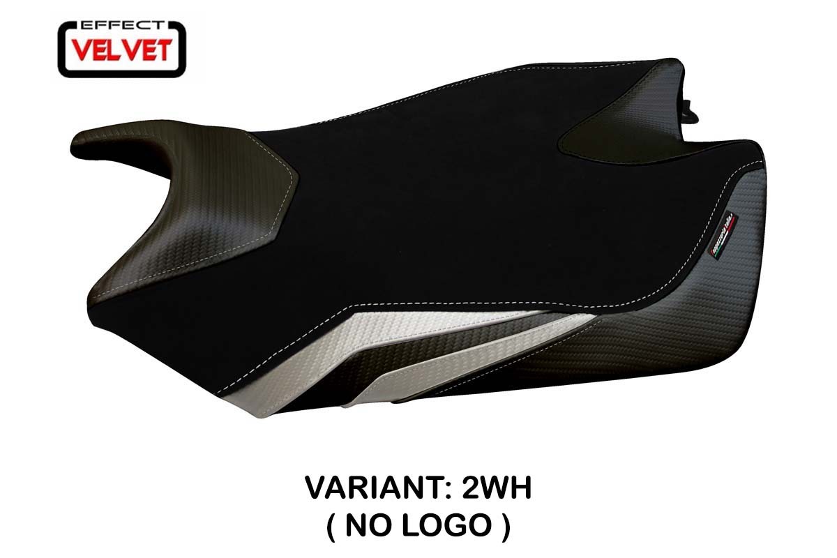 TPZ Coen Velvet white Saddle covering Aprilia Tuono V4 2011-2020