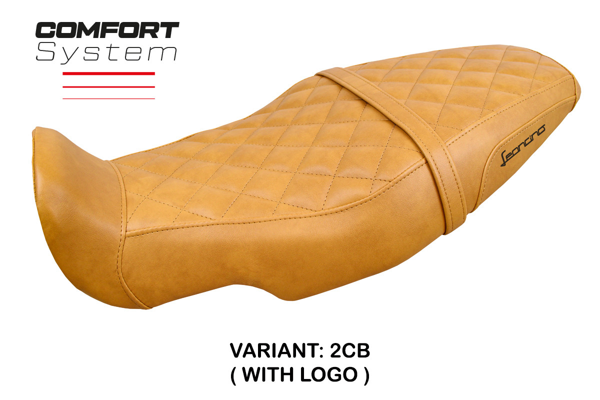 TPZ Camberra Comfort camel Saddle covering Logo Benelli Leoncino 800 2022-2025