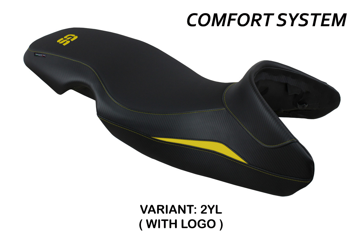 Rivestimento sella TPZ Mogan Comfort Logo giallo BMW F650GS 2000-2007