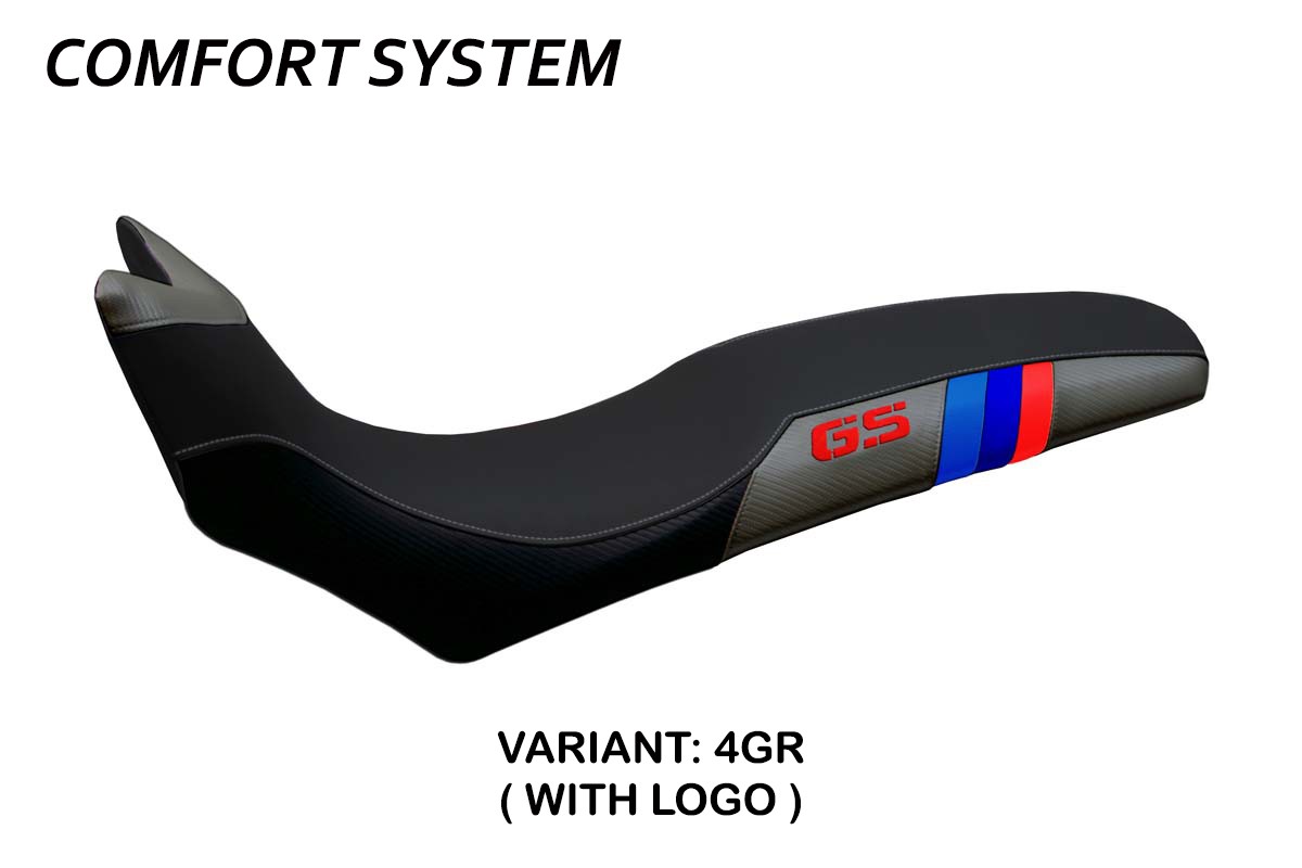 TPZ Barone Anniversary Comfort grey Saddle covering Logo BMW F700GS/F800GS 2008-2018