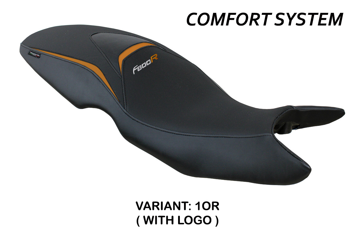 TPZ Maili Comfort orange Saddle covering Logo BMW F800R 2009-2020