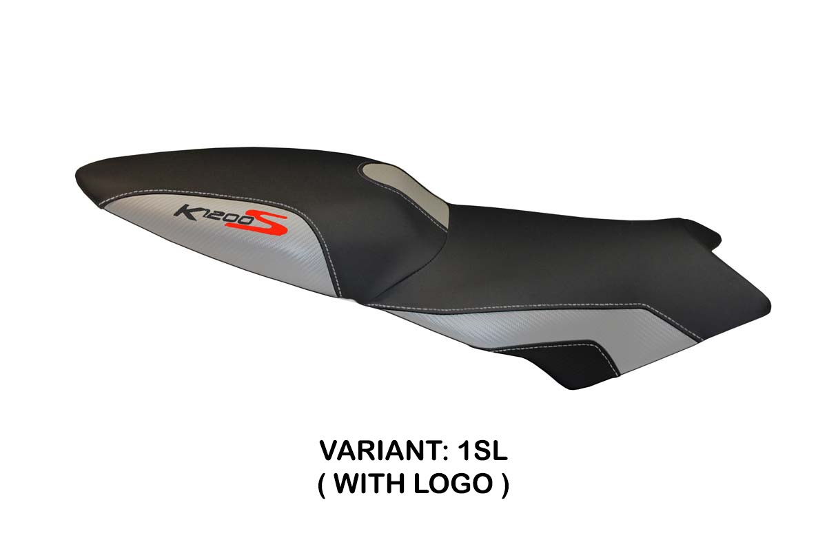 Rivestimento sella TPZ Lariano 2 Logo argento BMW K1200S 2004-2008