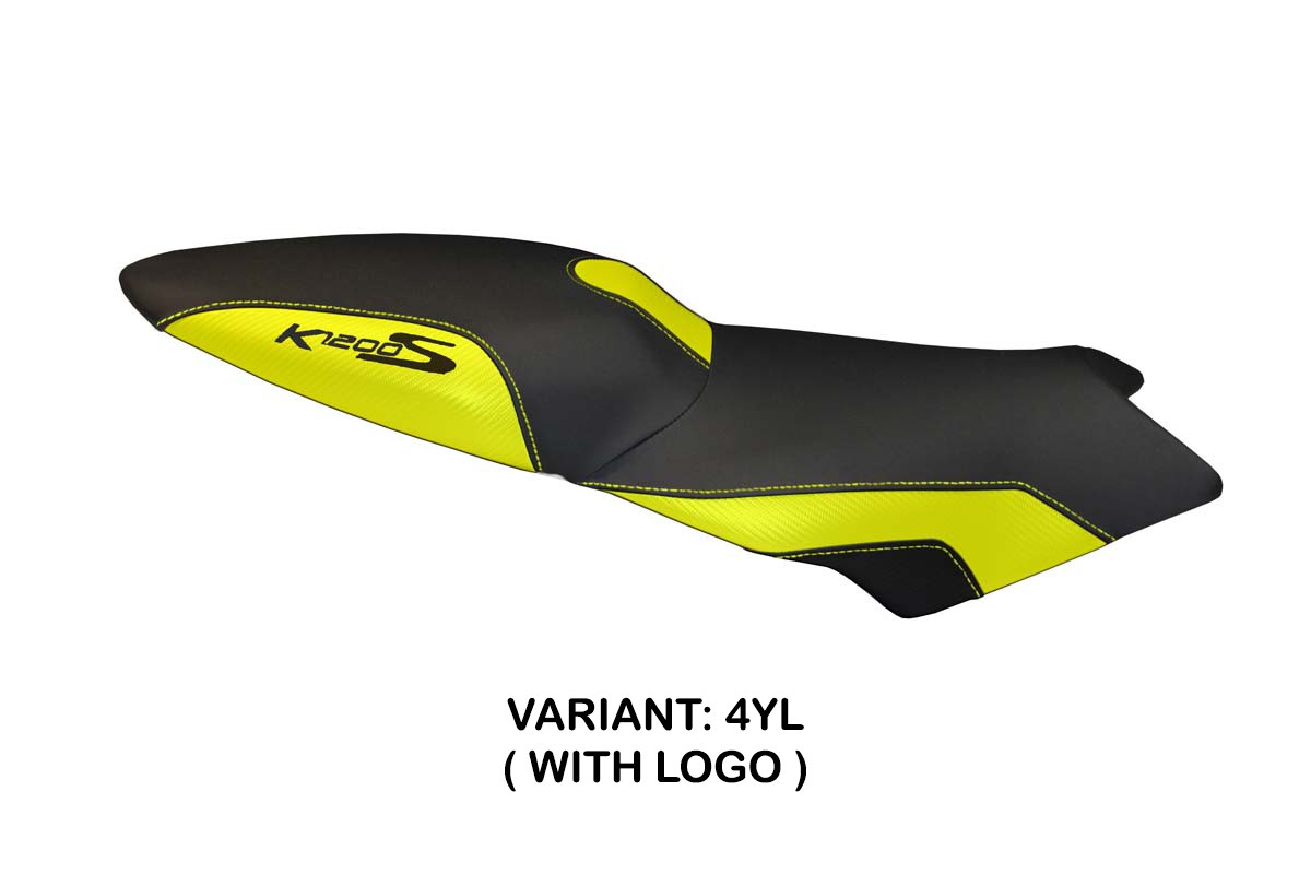 Rivestimento sella TPZ Lariano 2 Logo giallo BMW K1200S 2004-2008