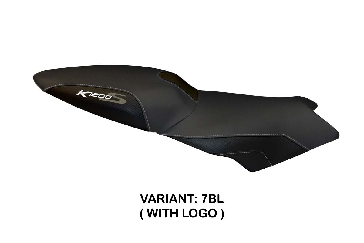 Rivestimento sella TPZ Lariano 2 Logo nero BMW K1200S 2004-2008