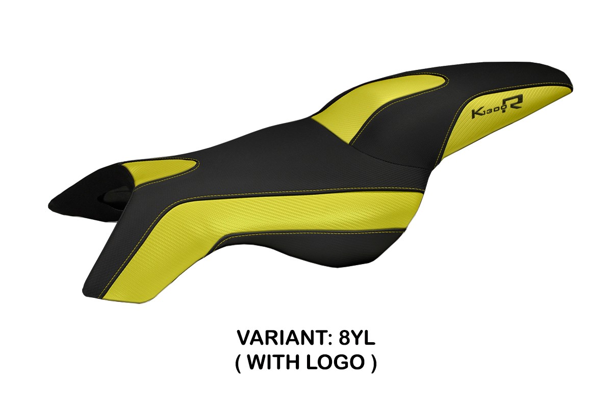 TPZ Boston yellow Saddle covering Logo BMW K1300R 2009-2016
