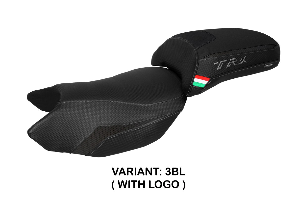 Rivestimento sella TPZ Merida Logo nero Benelli TRK502 2017-2025