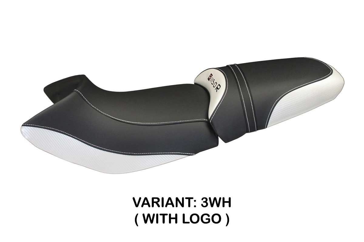 Rivestimento sella TPZ Massimo Carbon Color Logo bianco BMW R1150R 2000-2007