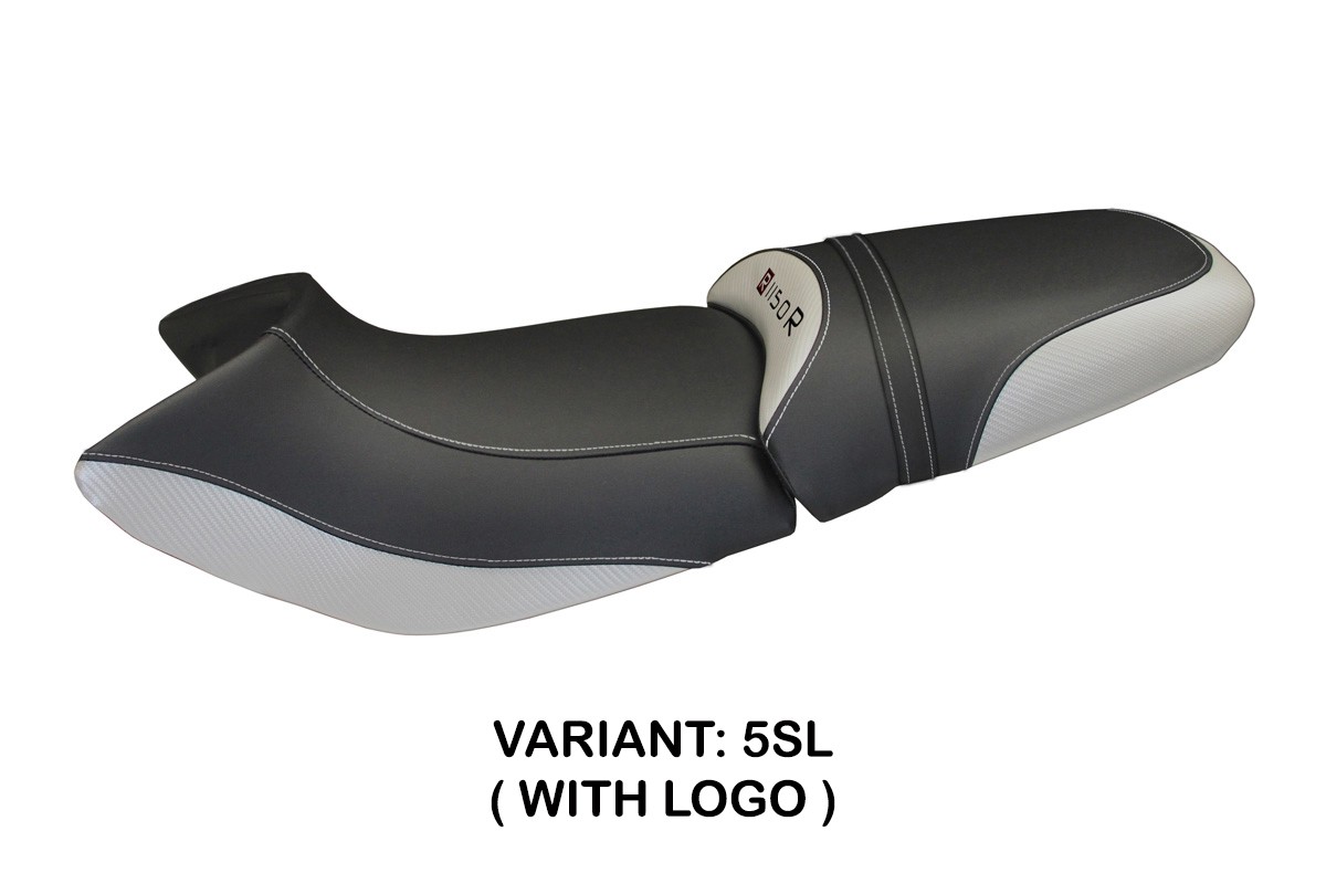 TPZ Massimo Carbon Color silver Saddle covering Logo BMW R1150R 2000-2007