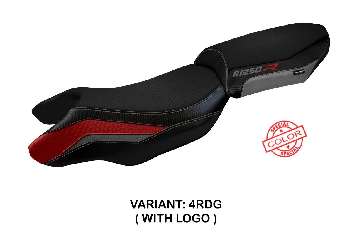 Rivestimento sella TPZ Puma Logo Special rosso-grigio BMW R1250R 2019-2025