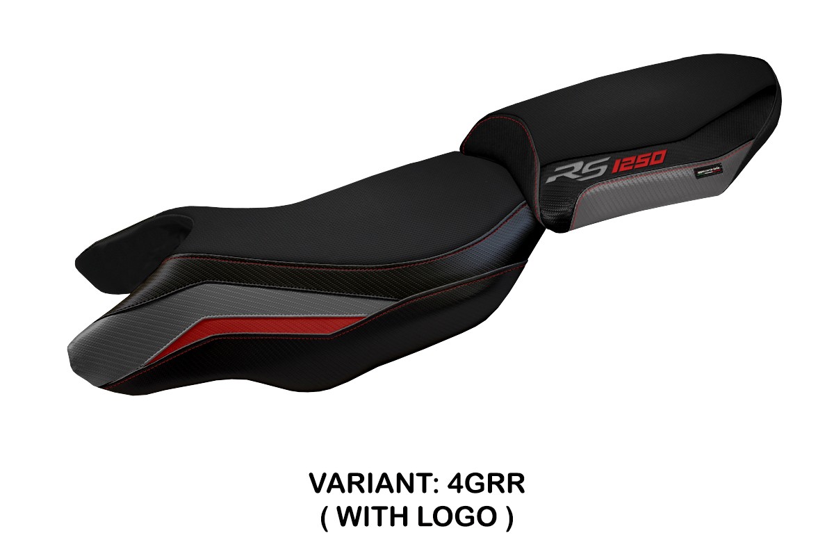 TPZ Blanco grey-red Saddle covering Logo BMW R1250RS 2020-2024