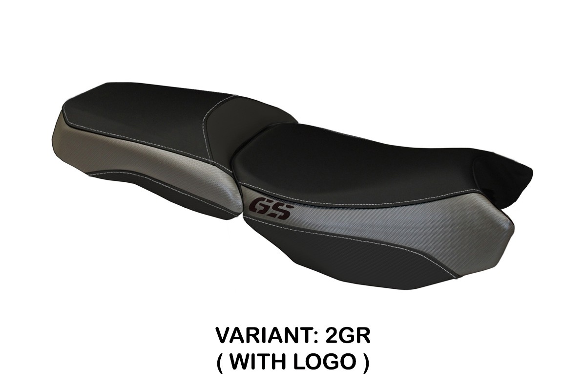 TPZ Bologna Carbon Color grey Saddle covering Logo BMW R1200GS Adventure 2013-2018