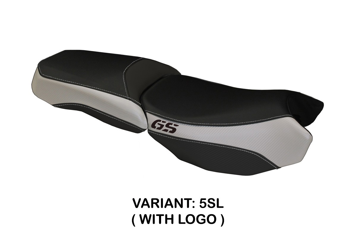 TPZ Bologna Carbon Color silver Saddle covering Logo BMW R1200GS Adventure 2013-2018