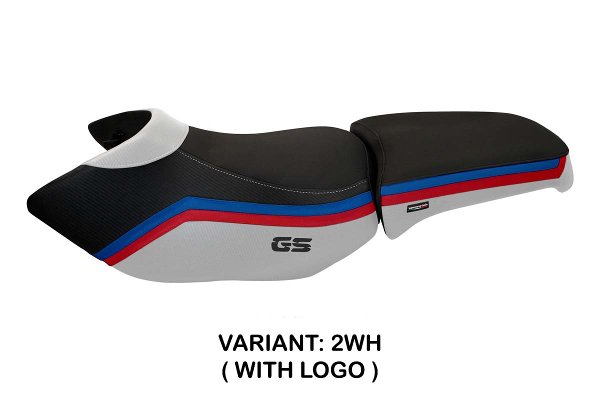 Rivestimento sella TPZ Ionia 1 Logo bianco BMW R1200GS Adventure 2006-2012