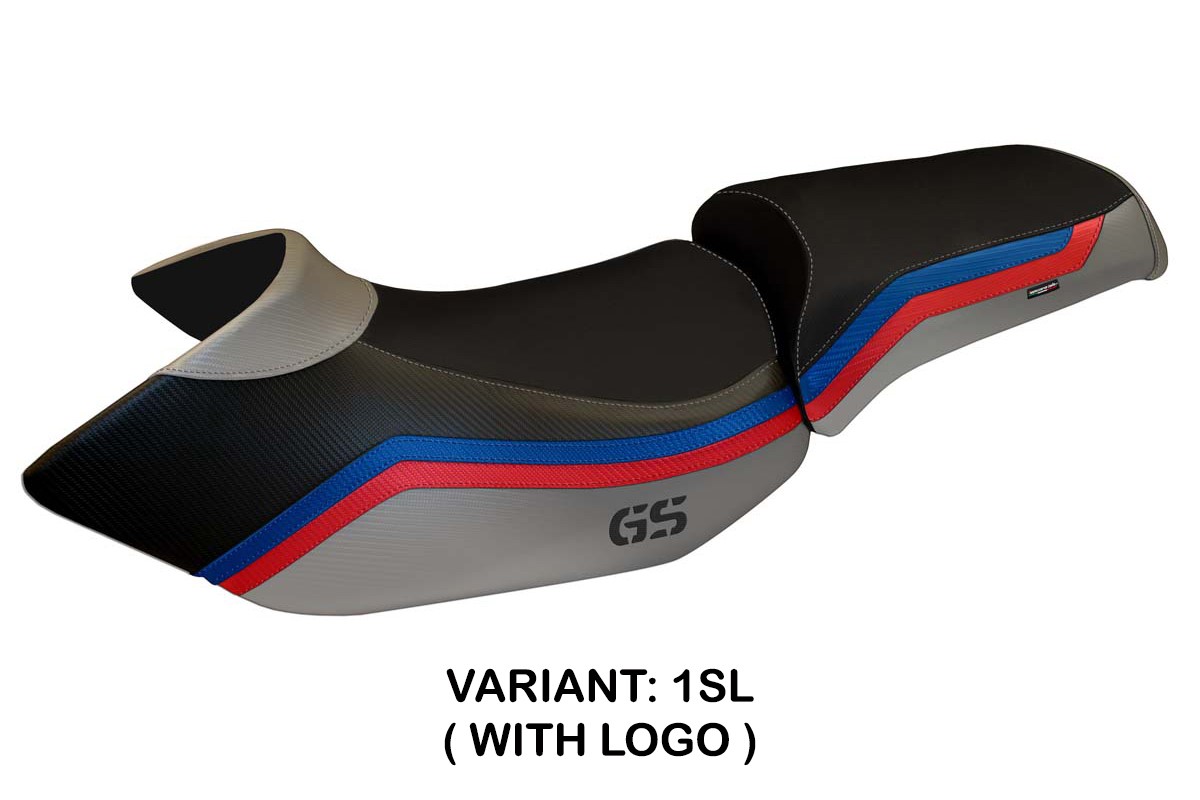 Rivestimento sella TPZ Lione 1 Logo argento BMW R1200GS 2005-2012