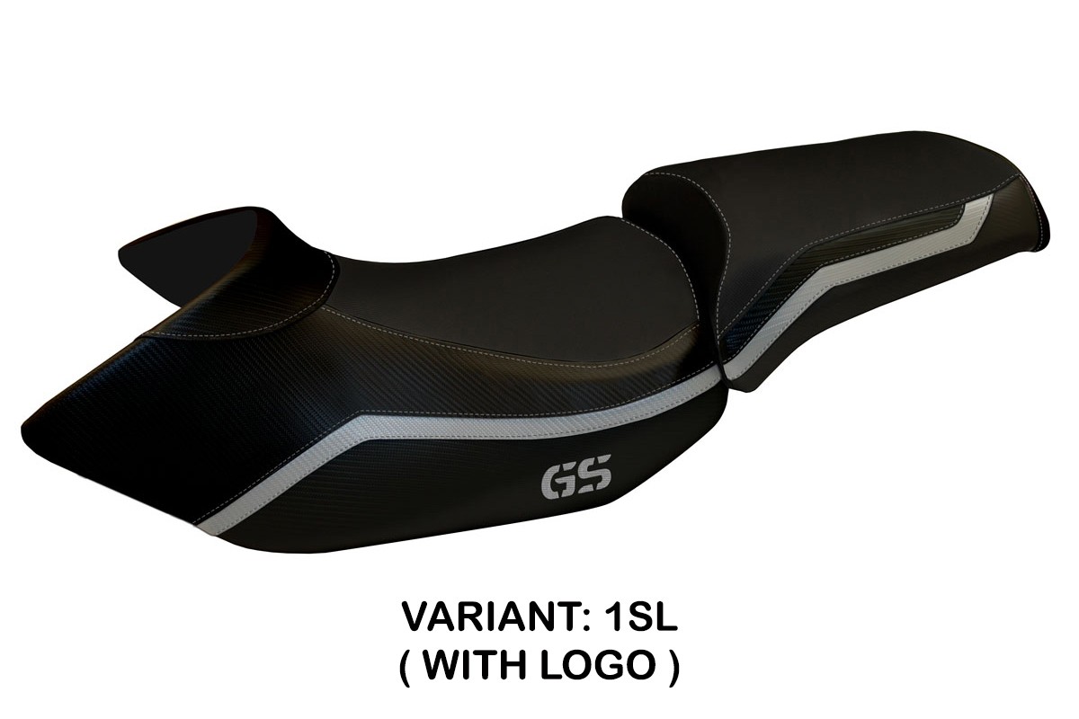 Rivestimento sella TPZ Lione 4 Logo argento BMW R1200GS 2005-2012