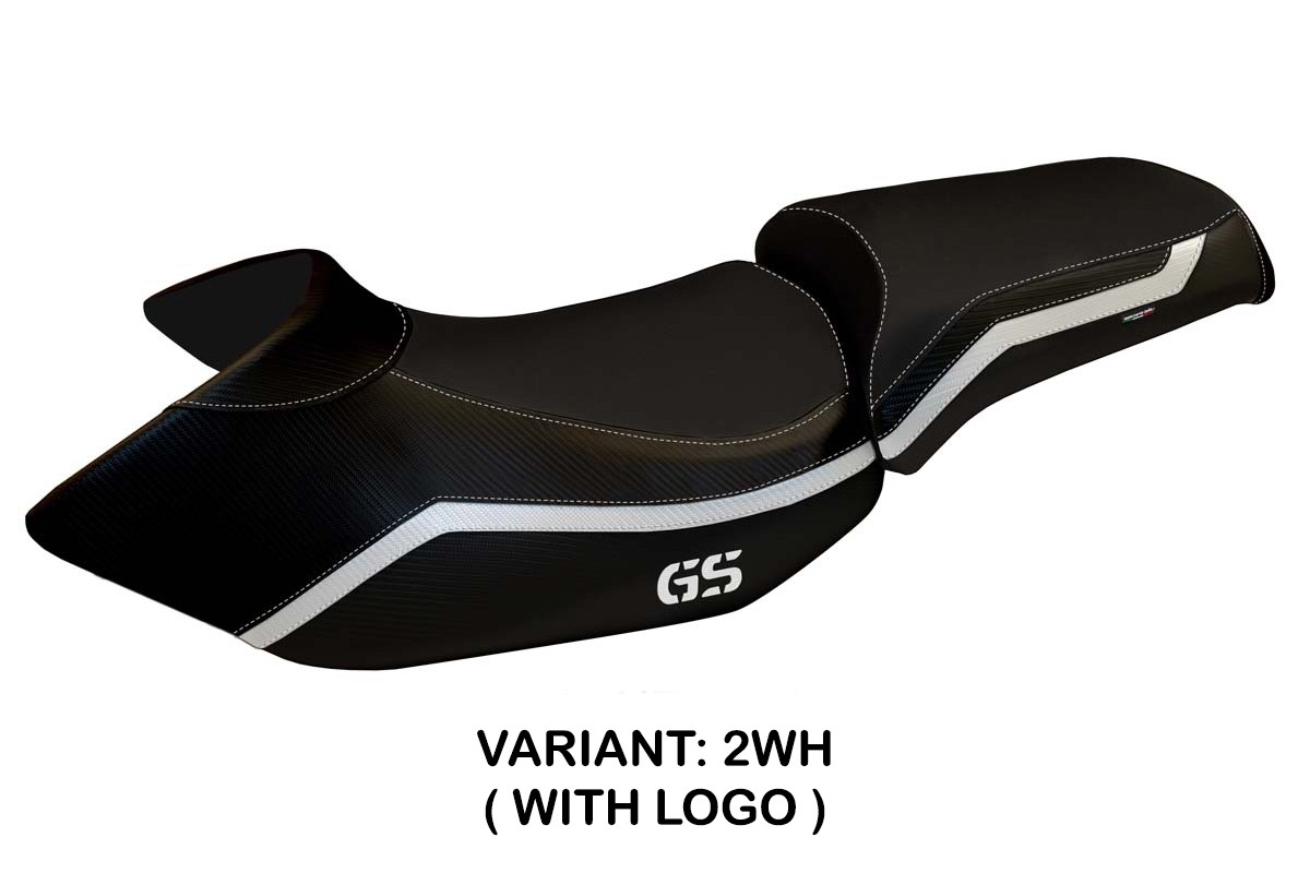 Rivestimento sella TPZ Lione 4 Logo bianco BMW R1200GS 2005-2012