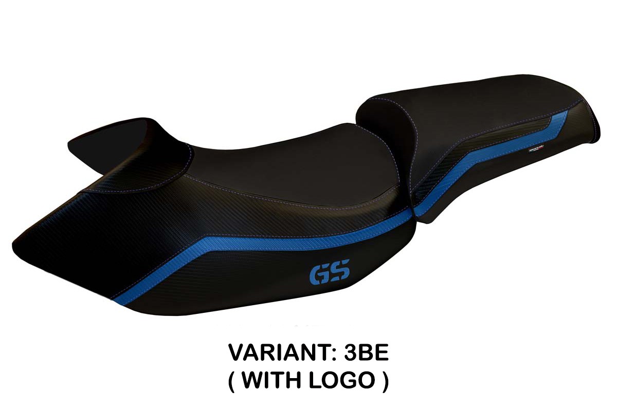 Rivestimento sella TPZ Lione 4 Logo blu BMW R1200GS 2005-2012