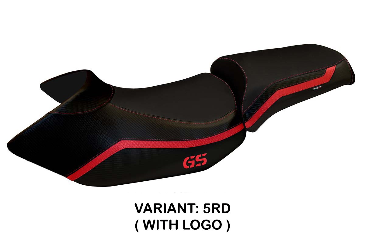 Rivestimento sella TPZ Lione 4 Logo rosso BMW R1200GS 2005-2012