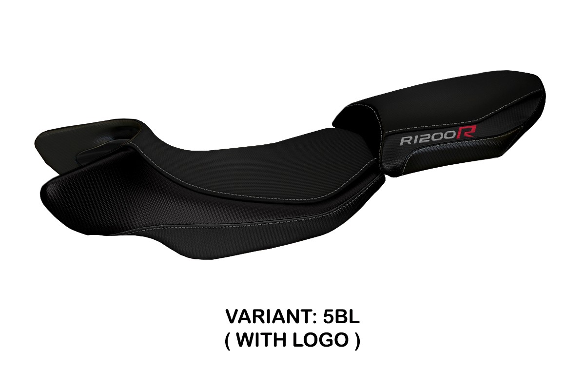 TPZ Aurelia Color 2 black Saddle covering Logo BMW R1200R 2015-2018