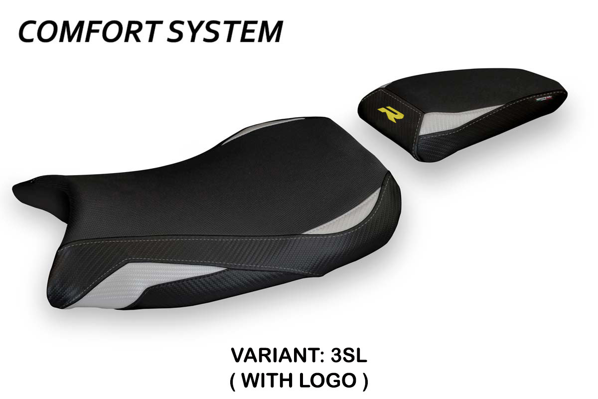 Rivestimento sella TPZ Laiar Comfort Logo argento BMW S1000R 2021-2025