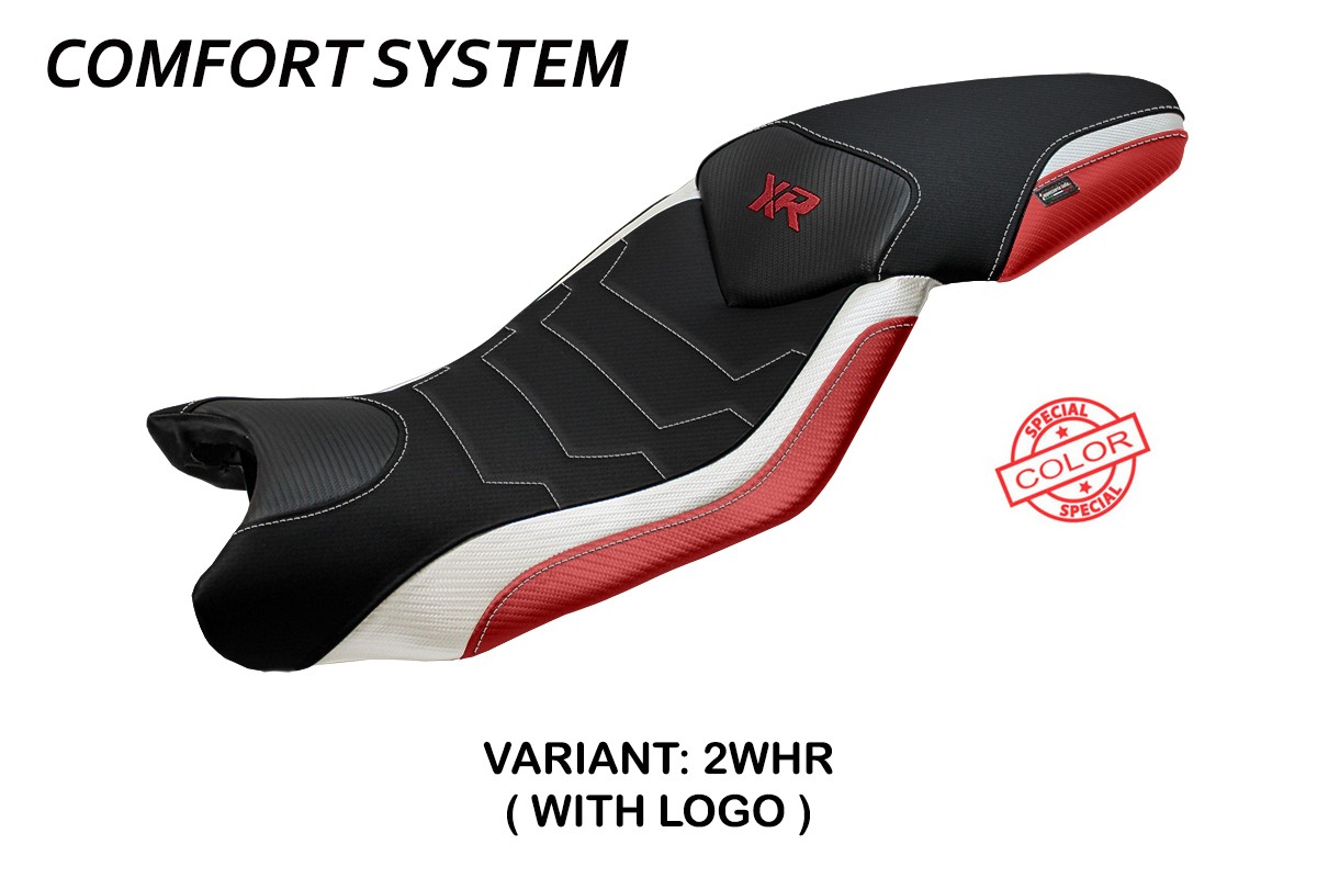 TPZ Ardea Comfort Special white-red Saddle covering Logo BMW S1000XR 2015-2019