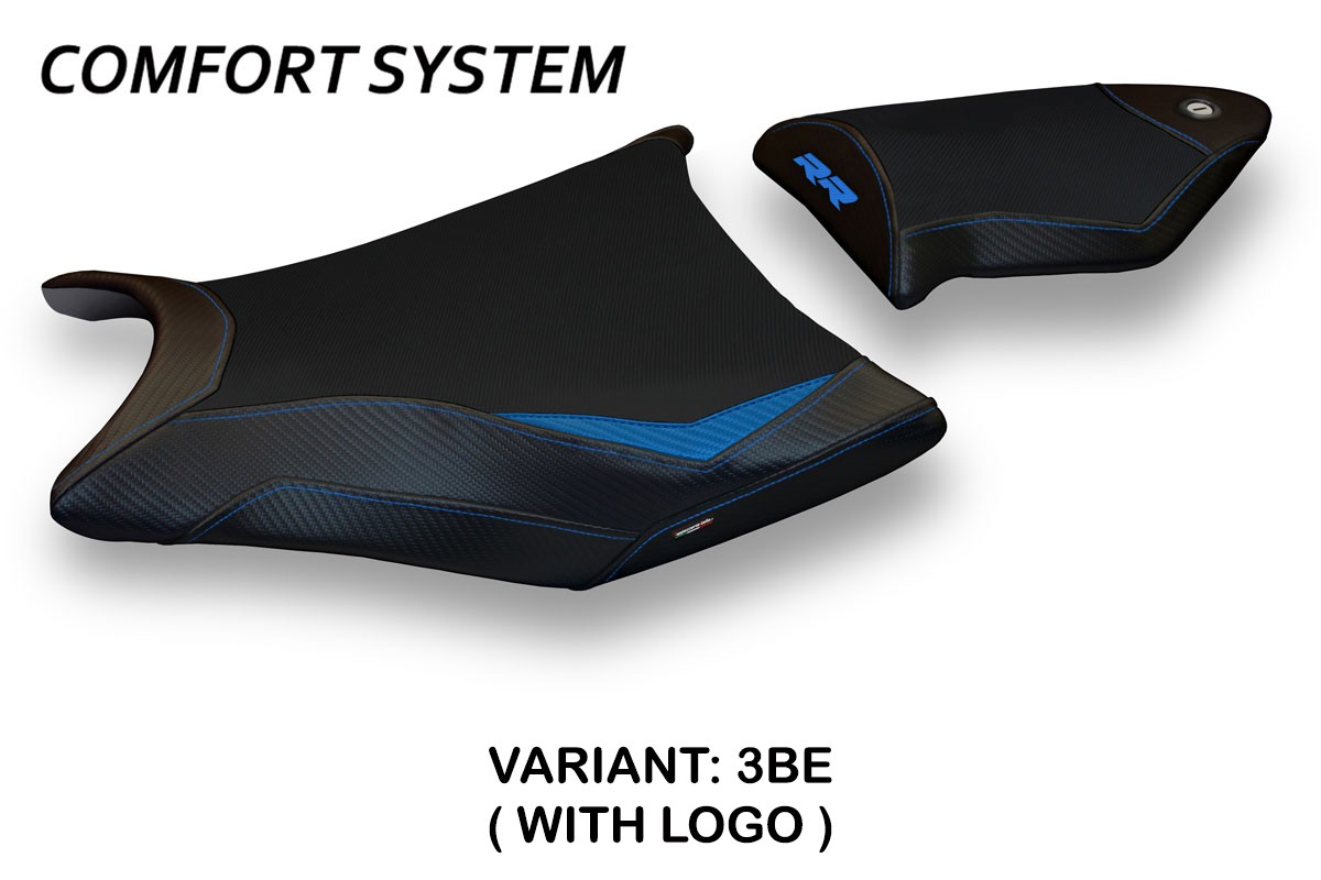 Rivestimento sella TPZ Essen 2 Comfort Logo blu BMW S1000RR 2009-2011