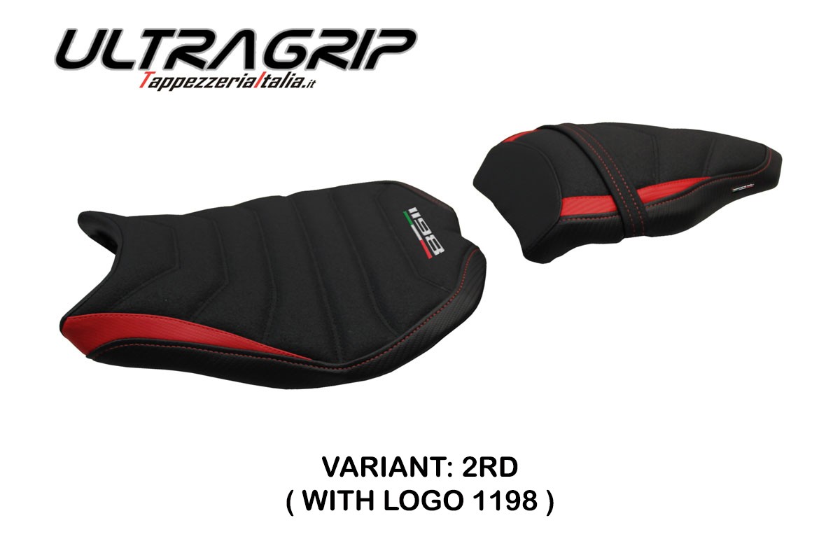 TPZ Cervia Ultragrip red Saddle covering Logo Ducati 1198 2007-2013