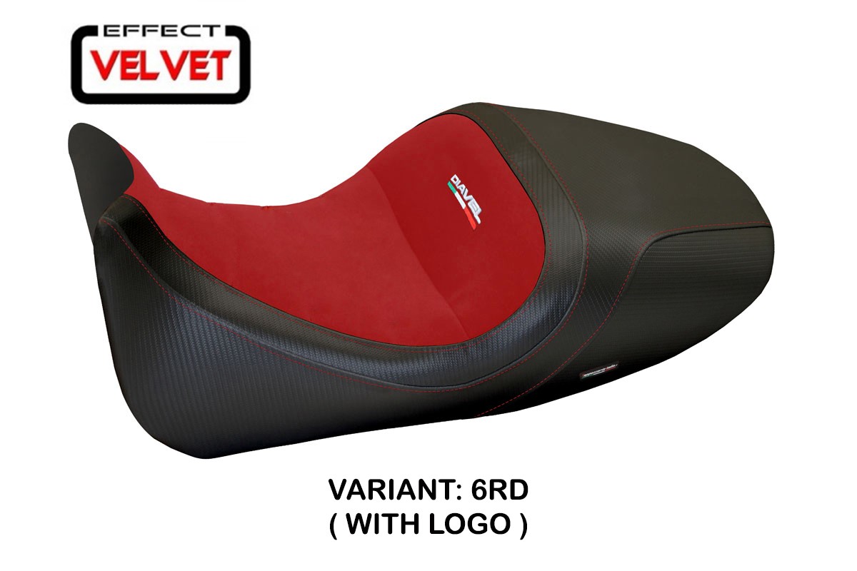 Rivestimento sella TPZ Imola 1 Velvet Logo rosso Ducati Diavel 2014-2018