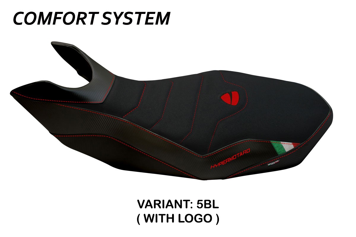 Rivestimento sella TPZ Medea 2 Comfort Logo nero Ducati Hypermotard 796/1100/1100 EVO 2007-2012