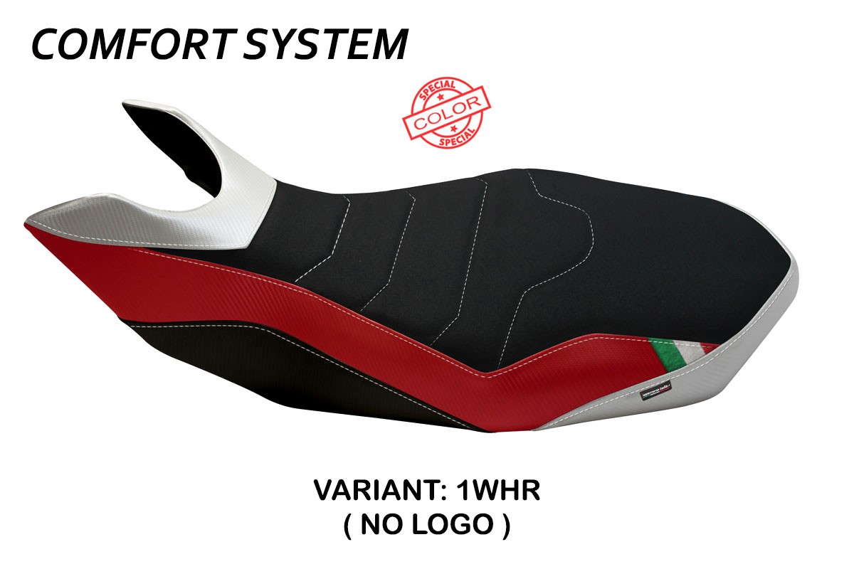 Rivestimento sella TPZ Medea Comfort SE bianco-rosso Ducati Hypermotard 796/1100/1100 EVO 2007-2012