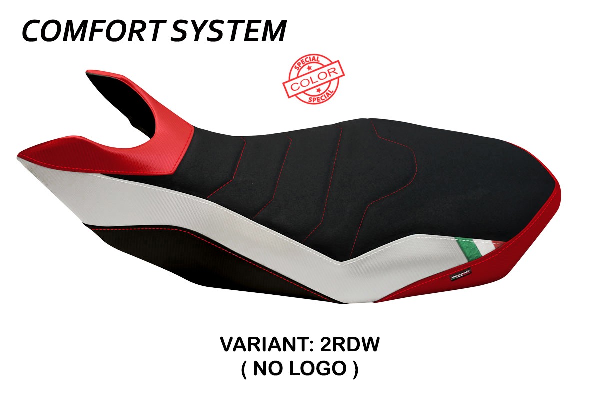 Rivestimento sella TPZ Medea Comfort SE rosso-bianco Ducati Hypermotard 796/1100/1100 EVO 2007-2012