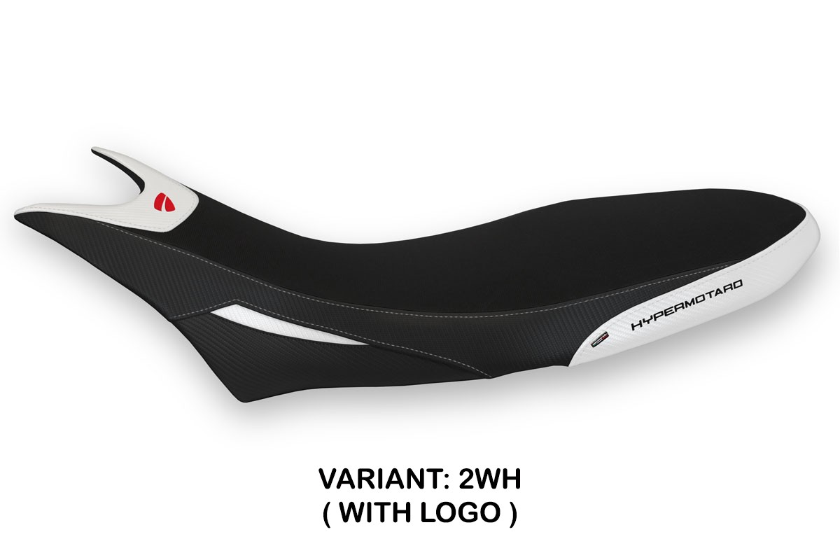 Rivestimento sella TPZ Cuba 1 Logo bianco Ducati Hypermotard 950 2019-2025