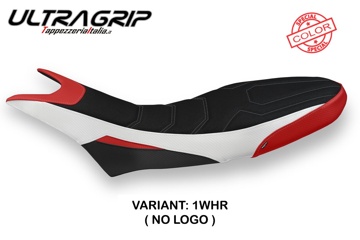 Rivestimento sella TPZ Luna Ultragrip Special bianco-rosso Ducati Hypermotard 950 2019-2025