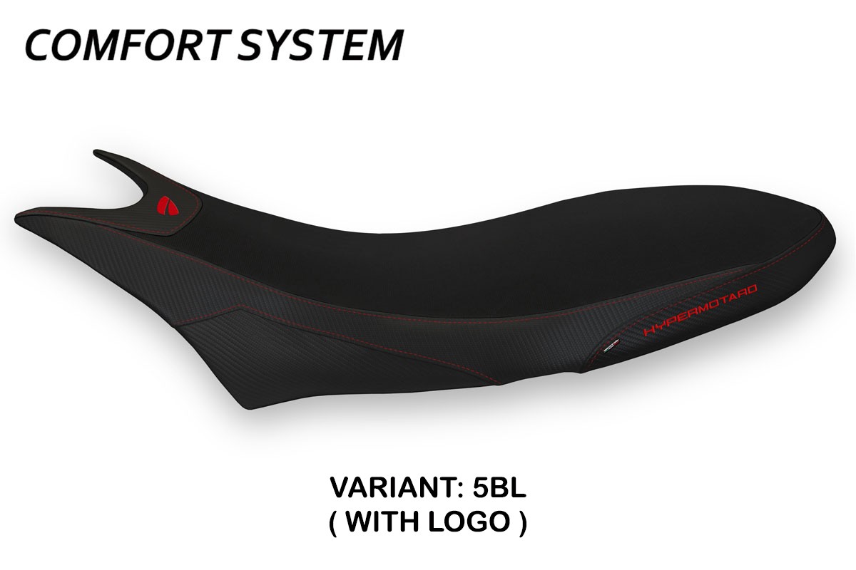 Rivestimento sella TPZ Orlando 1 Comfort Logo nero Ducati Hypermotard 950 2019-2025