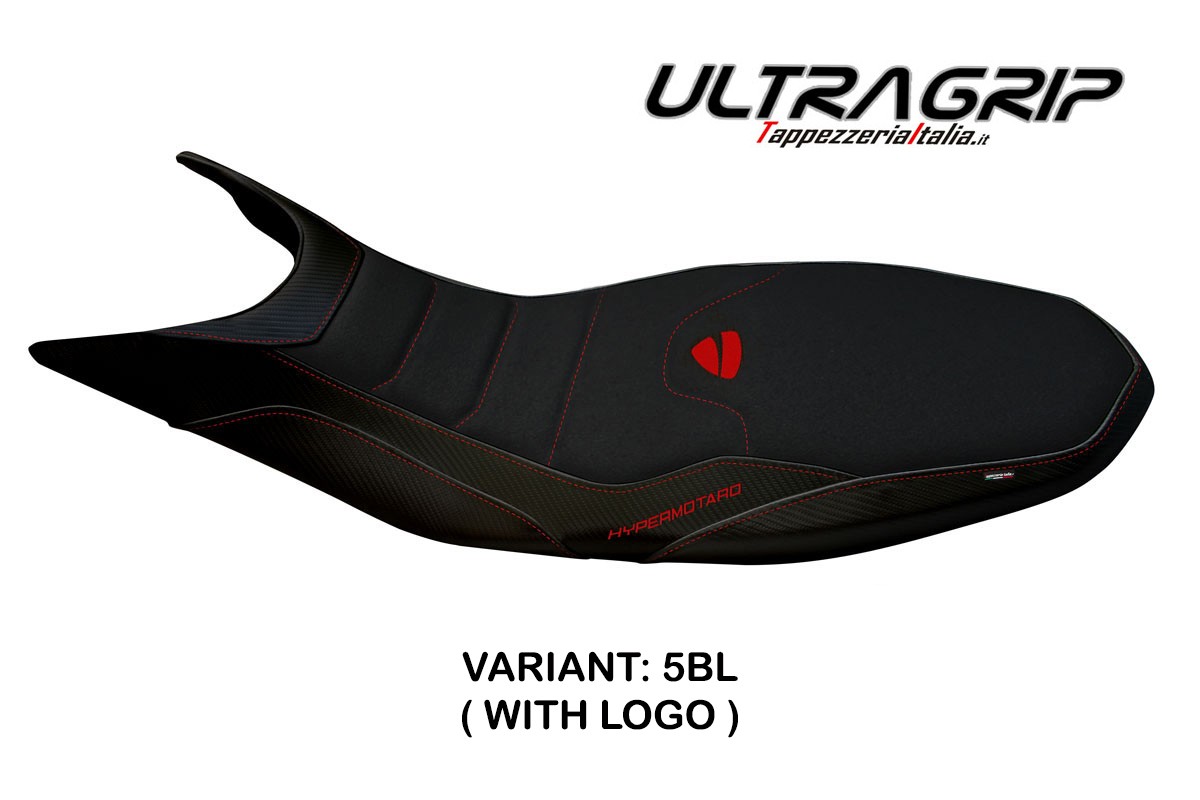 Rivestimento sella TPZ Megara 1 Ultragrip Logo nero Ducati Hypermotard 821/939 2013-2018