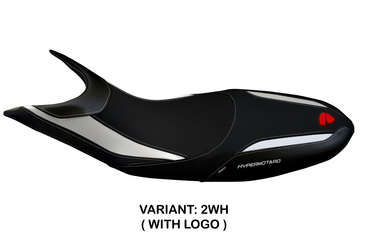 Rivestimento sella TPZ Scicli 1 Logo bianco Ducati Hypermotard 821/939 2013-2018