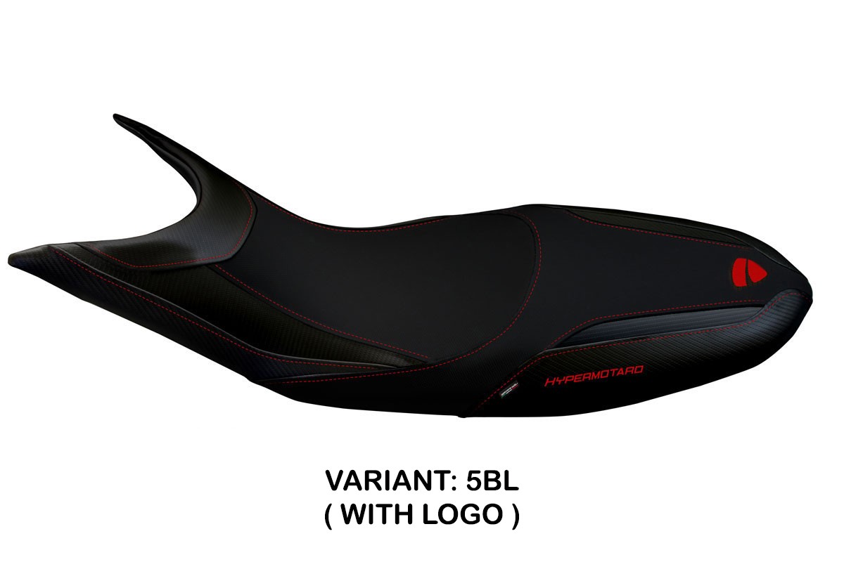 Rivestimento sella TPZ Scicli 1 Logo nero Ducati Hypermotard 821/939 2013-2018