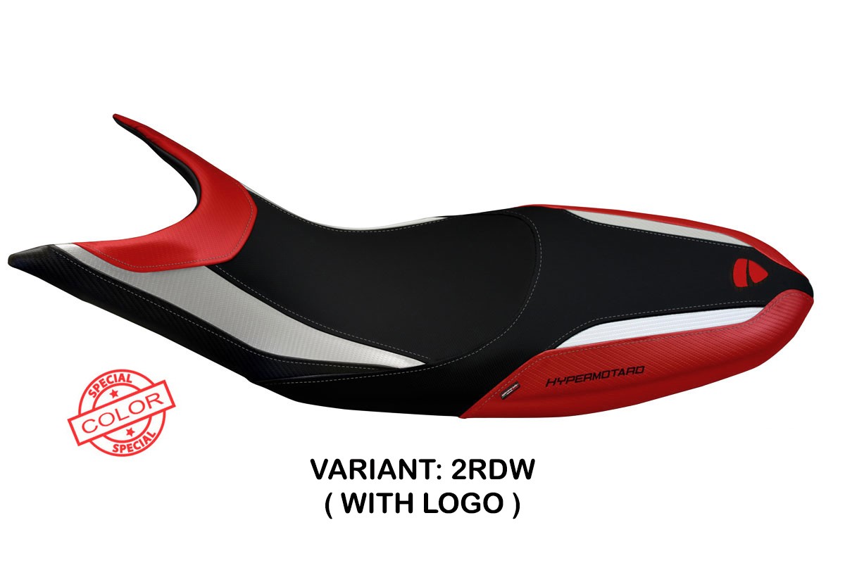 Rivestimento sella TPZ Scicli Logo Special rosso-bianco Ducati Hypermotard 821/939 2013-2018