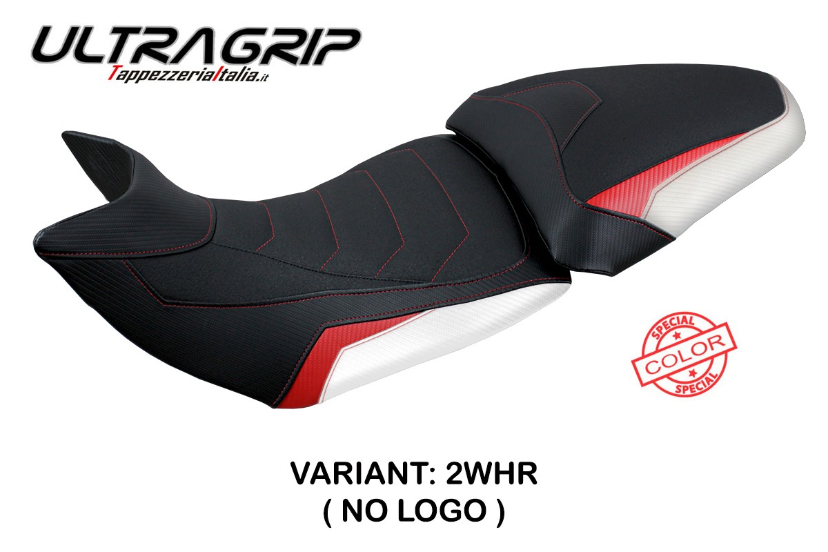 Rivestimento sella TPZ Jazan Ultragrip bianco-rosso Ducati Multistrada 1200/1260 2015-2020