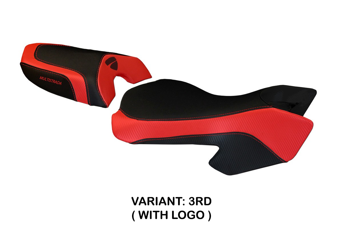 Rivestimento sella TPZ Sciacca Color Logo rosso Ducati Multistrada 620/1000/1100 2003-2009