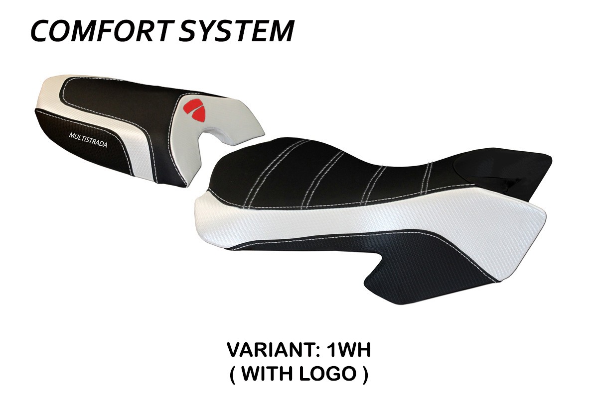 Rivestimento sella TPZ Sciacca Color Comfort Logo bianco Ducati Multistrada 620/1000/1100 2003-2009