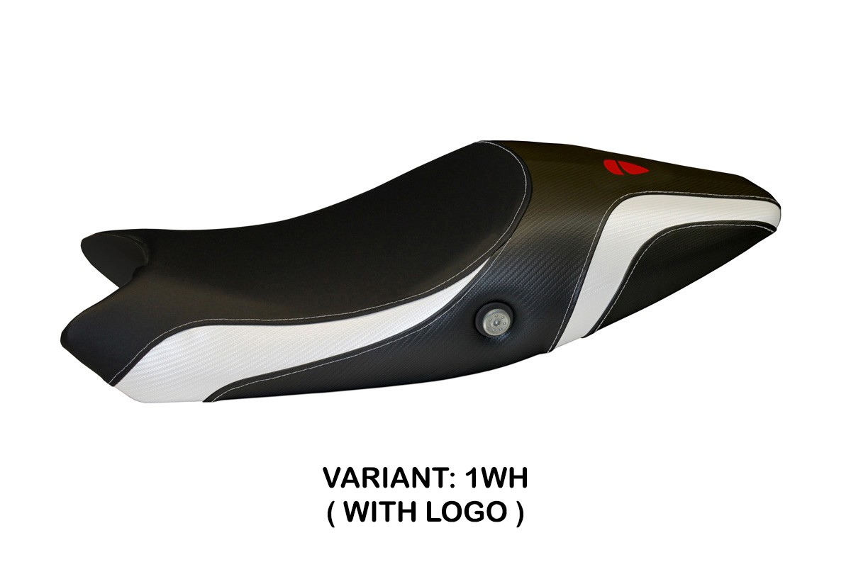 Rivestimento sella TPZ Logos Carbon Colat Logo bianco Ducati Monster 696/796 2008-2014