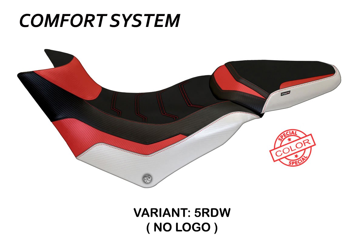 Rivestimento sella TPZ Praga Comfort Special rosso-bianco Ducati Multistrada 950 2017-2021