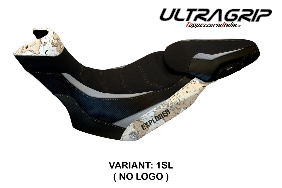 Rivestimento sella TPZ Lux Mps Ultragrip argento Ducati Multistrada 1200/1260 Enduro 2016-2021